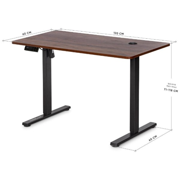 Фото - Стол с электрорегулировкой высоты Mealux PowerDesk Energy Walnut (EVO-201 Energy Walnut/B)